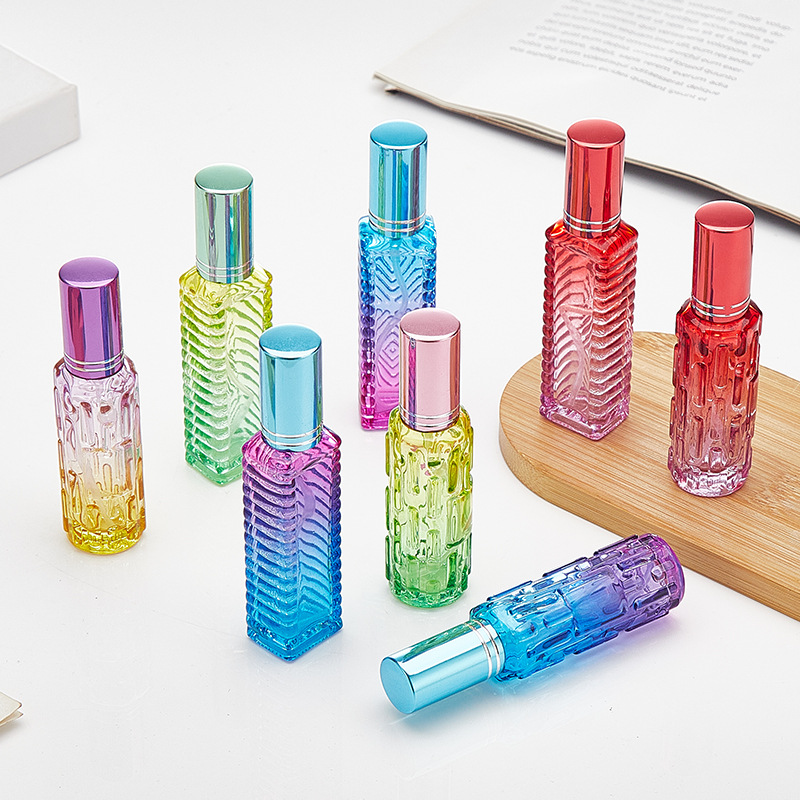 Perfume Fragrance Booster - زجاجة عطر زجاجية مربعة ملونة سعة