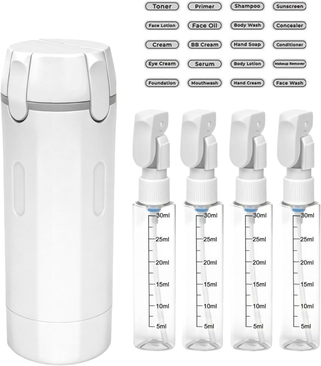 Perfume Fragrance Dispenser - زجاجات سفر محمولة 4 في 1،